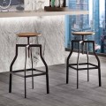 Sgabello design moderno in metallo e legno regolabile Livorno