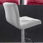 Sgabello Design Moderno Alzabile, Sedile in Ecopelle - Delfina Viadurini