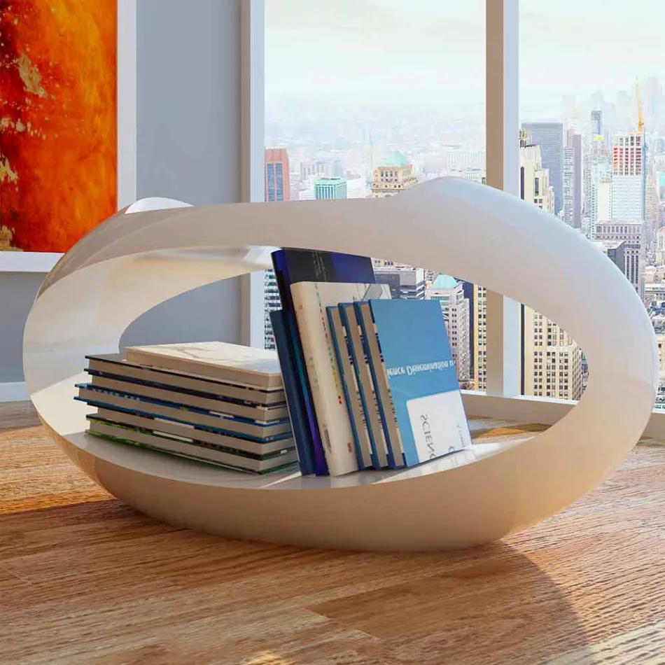 Sgabello di design con libreria integrata Ellix made in Italy Viadurini