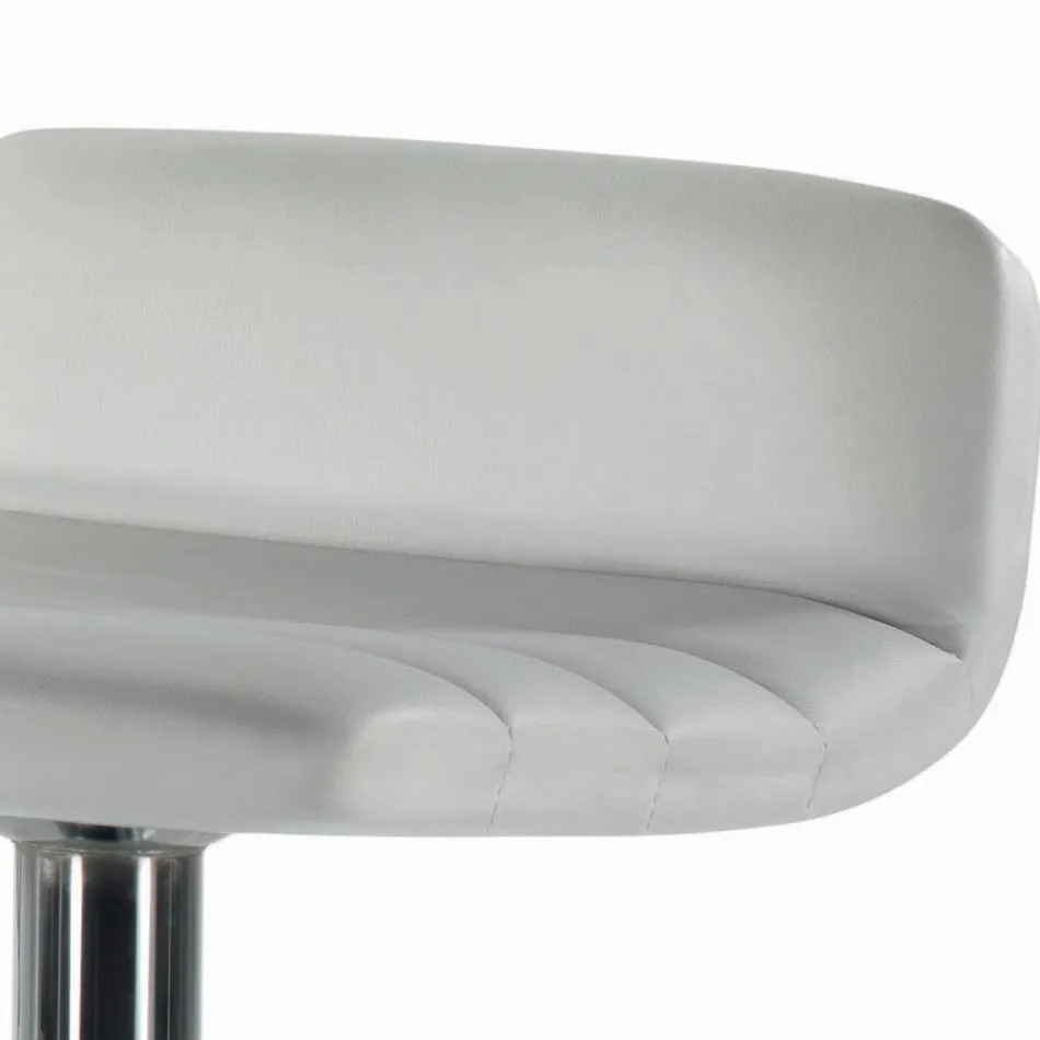 Sgabello Girevole con Schienale in Diverse Misure Made in Italy - Parma Viadurini