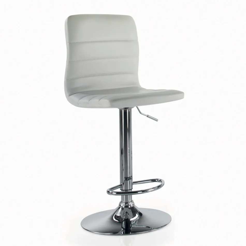 Sgabello Girevole con Schienale in Diverse Misure Made in Italy - Parma Viadurini