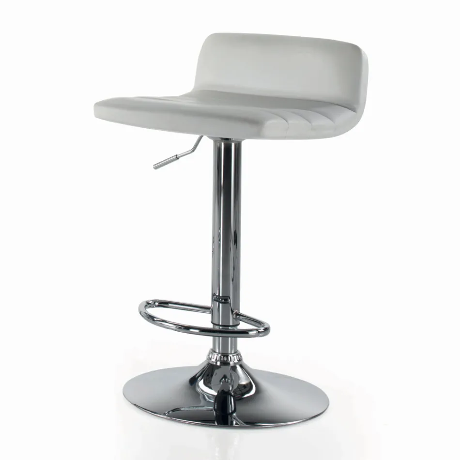 Sgabello Girevole con Schienale in Diverse Misure Made in Italy - Parma Viadurini