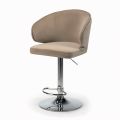 Sgabello Girevole con Seduta in Velluto e Base in Acciaio Made in Italy - Adria