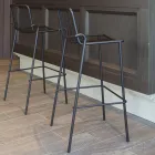 Sgabello Impilabile da Esterno in Metallo Made in Italy 2 Pezzi - Vikas Viadurini