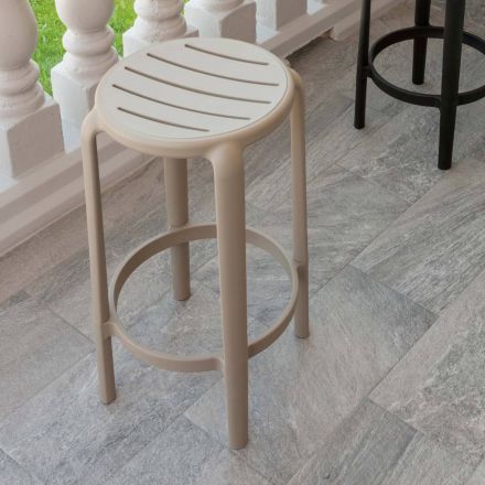 Sgabello in Polipropilene Rinforzato con Fiberglass in Diversi Colori - Neev Viadurini