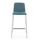 Sgabello in Tessuto Colorato e Metallo Moderno Made in Italy - Nautilus Viadurini