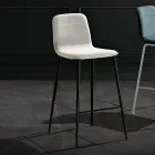 Sgabello in Tessuto e Metallo Antracite Design Made in Italy- Nautilus Viadurini