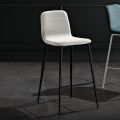 Sgabello in Tessuto e Metallo Antracite Design Made in Italy- Nautilus