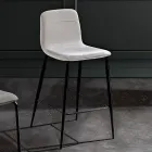 Sgabello in Tessuto e Metallo Antracite Design Made in Italy- Nautilus Viadurini