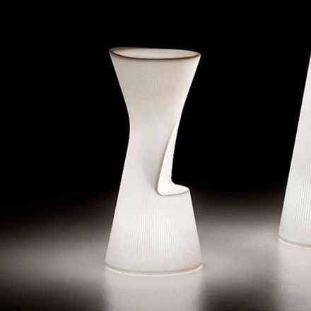 Sgabello Luminoso da Esterno in Polietilene con LED Made in Italy - Desmond Viadurini