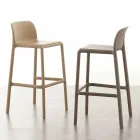 Sgabello resina H65 e fiberglass design moderno prodotto Italia Grosseto Viadurini