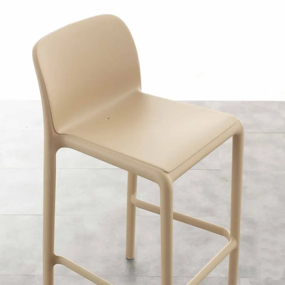 Sgabello resina H65 e fiberglass design moderno prodotto Italia Grosseto Viadurini