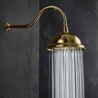 Soffione Doccia Anticalcare in Acciaio e Ottone Classico Made in Italy - Mingo Viadurini