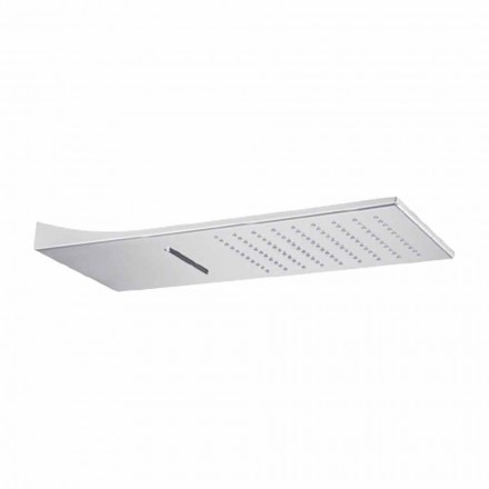 Soffione Doccia da Parete in Acciaio Inox Rettangolare Made in Italy - Netto Viadurini