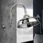 Soffione Doccia in Ottone con Braccio ad Arco Classico Made in Italy - Bisco Viadurini