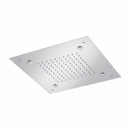 Soffione Doccia Quadrato in Acciaio Inox con Nebulizzatori Made in Italy - Selmo Viadurini