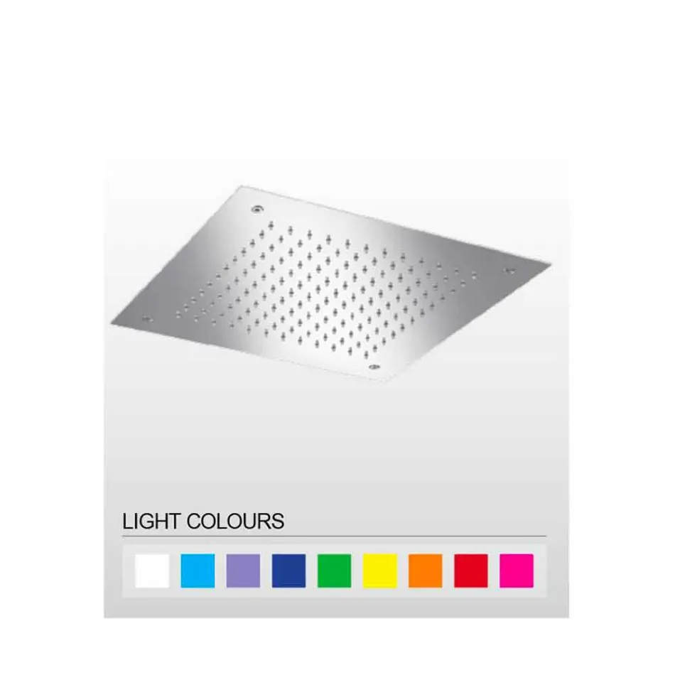 Soffione Doccia Quadrato Monogetto in Acciaio Inox Made in Italy - Getto Viadurini