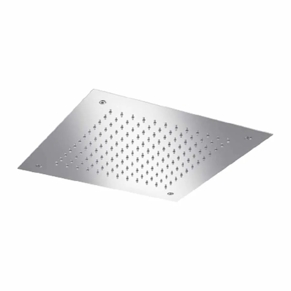 Soffione Doccia Quadrato Monogetto in Acciaio Inox Made in Italy - Getto Viadurini