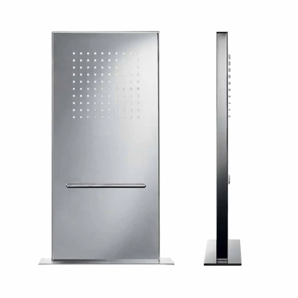 Soffione Doccia Rettangolare in Acciaio Inox da Parete Made in Italy - Anito Viadurini