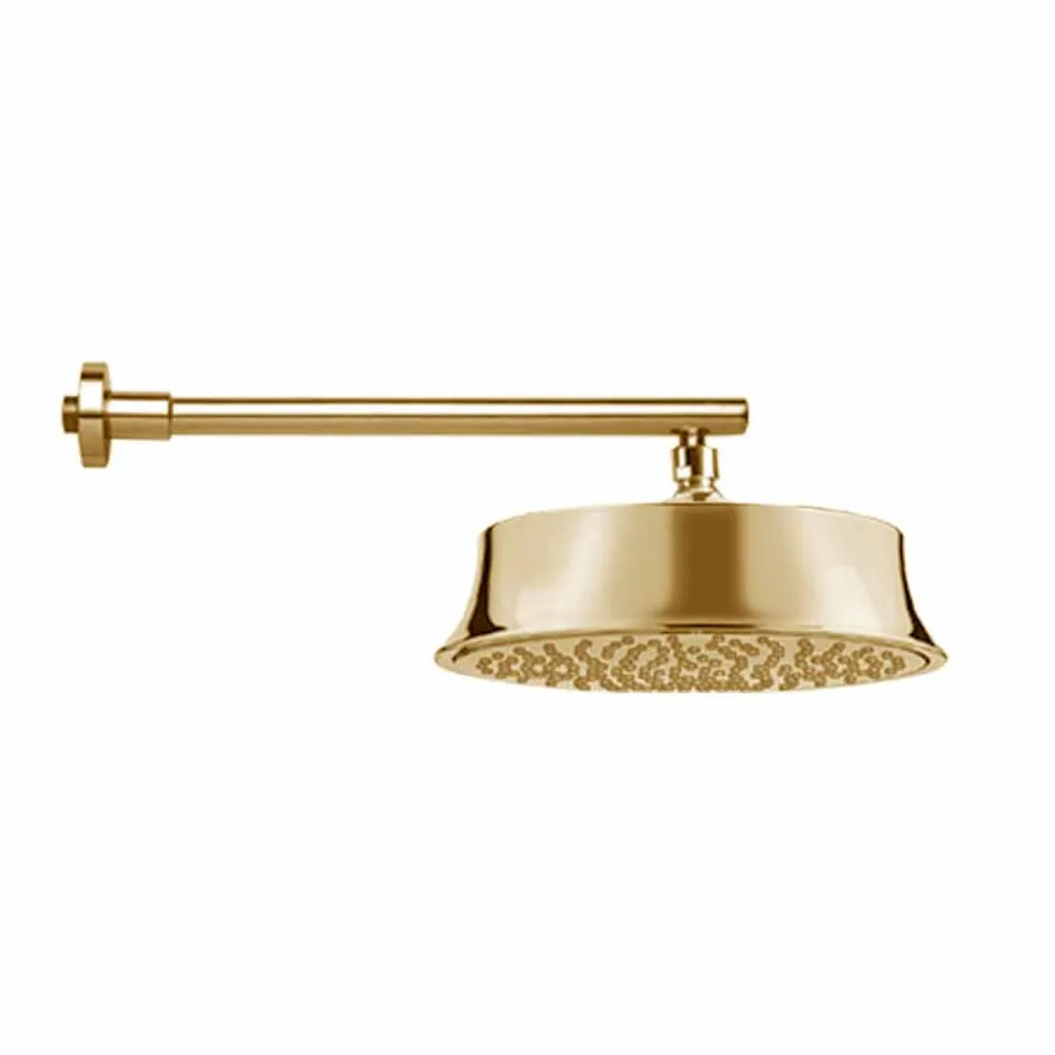 Soffione Doccia Rotondo da Parete in Ottone Stile Classico Made in Italy - Betto Viadurini