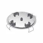Soffione Doccia Rotondo da Soffitto in Acciaio Moderno Made in Italy - Damian Viadurini