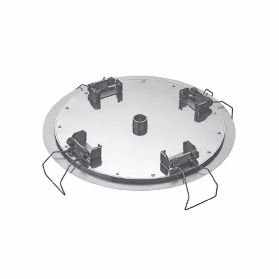 Soffione Doccia Rotondo da Soffitto in Acciaio Moderno Made in Italy - Damian Viadurini