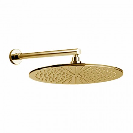 Soffione Doccia Rotondo in Acciaio Inox e Ottone Made in Italy - Aurelio Viadurini
