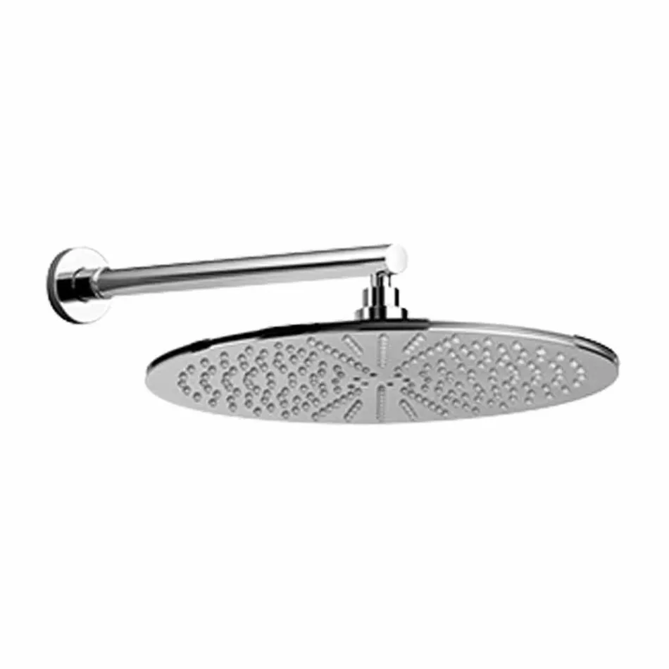 Soffione Doccia Rotondo in Acciaio Inox e Ottone Made in Italy - Aurelio Viadurini