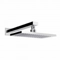 Soffione Monogetto in Acciaio con Braccio Doccia in Ottone Made in Italy - Dardo