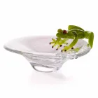 Soprammobile a Forma di Piccolo Vassoio con Rana in Vetro Made in Italy - Sossio Viadurini