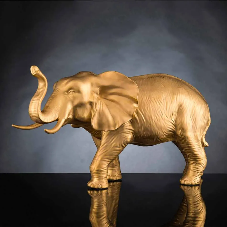 Soprammobile Artigianale a Forma di Elefante in Ceramica Made in Italy - Fante Viadurini