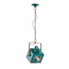 Sospensione a faretto design vintage in ceramica e ferro Allie Viadurini
