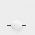Sospensione Design in Vetro e Ottone con Luce LED, 3 Misure - Alma by Il Fanale