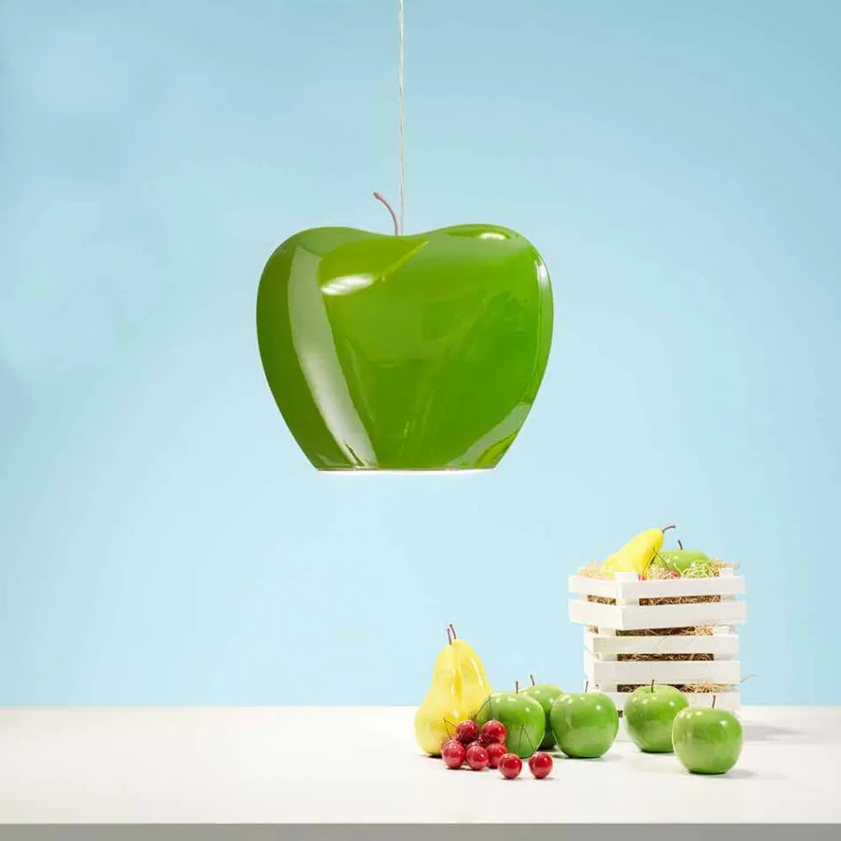 Sospensione in Ceramica di Design a Forma di Mela – Fruits Aldo Bernardi Viadurini