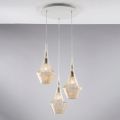 Sospensione in Ferro con Vetri Pyrex Made in Italy - Olimpo