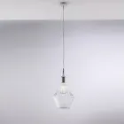 Sospensione in Ferro con Vetro Pyrex Made in Italy per Arredare L’interno - Olimpo Viadurini