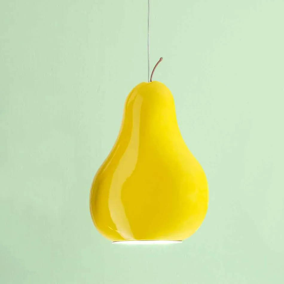 Sospensione Moderna in  Ceramica a Forma di Pera – Fruits Aldo Bernardi Viadurini