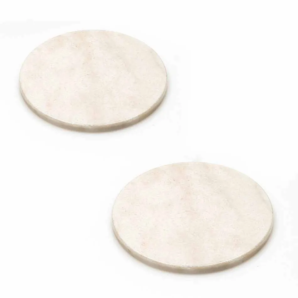 Sottobicchieri moderni in Marmo Colorato Made in Italy, 2 Pezzi - Nessa Viadurini
