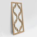 Specchiera 156x83 cm in Legno di Pino Naturale Invecchiato - Agosta