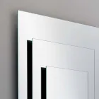 Specchiera a Muro a Tre Strati e Struttura Nera Design Italiano - Plaudio Viadurini