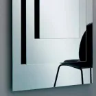 Specchiera a Muro a Tre Strati e Struttura Nera Design Italiano - Plaudio Viadurini