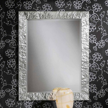 Specchiera a muro argento oro a mano in legno abete made Italy Antonio Viadurini