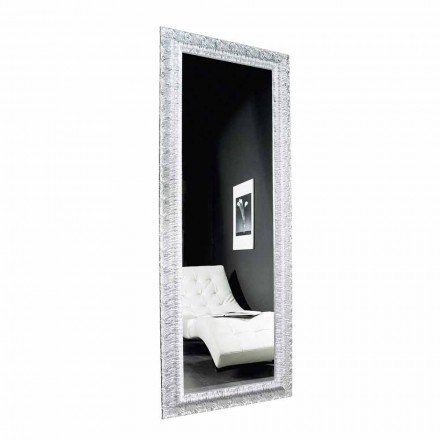 Specchiera a muro argento,oro moderna legno prodotta in Italia Teodoro Viadurini