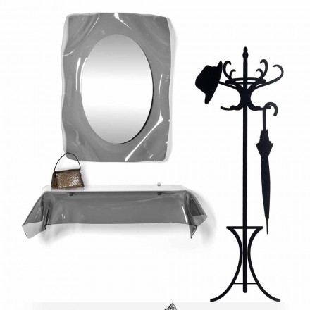 Specchiera a muro design moderno fumé Diva, made in Italy Viadurini