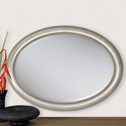 Specchiera a muro design moderno in legno fatta in Italia Edoardo Viadurini