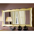Specchiera a muro fatta a mano legno oro o argento made in Italy Luigi