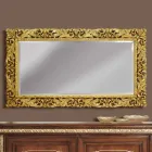 Specchiera a muro in legno linee moderne fatta a mano in Italia Alex Viadurini