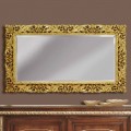 Specchiera a muro in legno linee moderne fatta a mano in Italia Alex