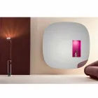 Specchiera a Parete con Luce Led e Vano Rosa Design Minimale Soggiorno - Matrix Viadurini