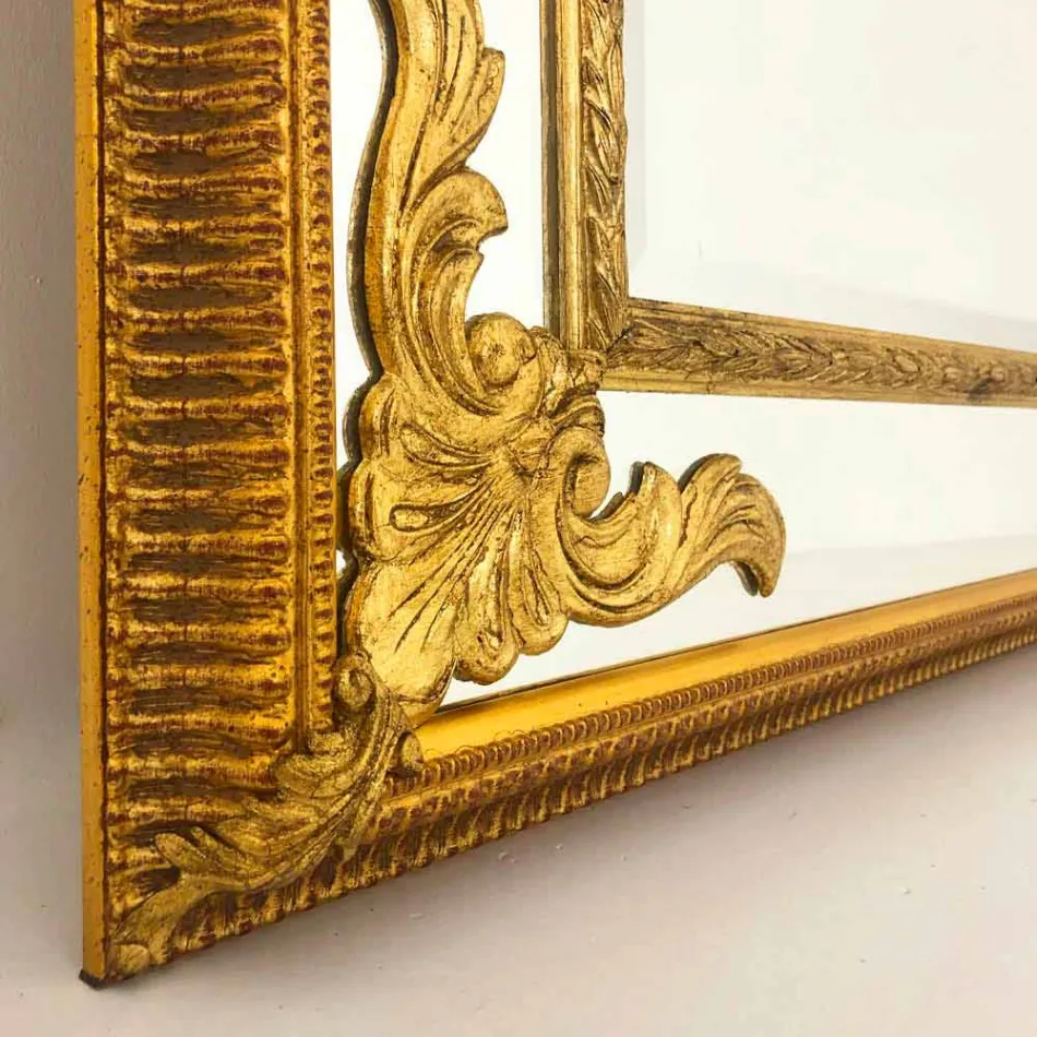 Specchiera a parete in legno rettangolare prodotta in Italia Valentino Viadurini
